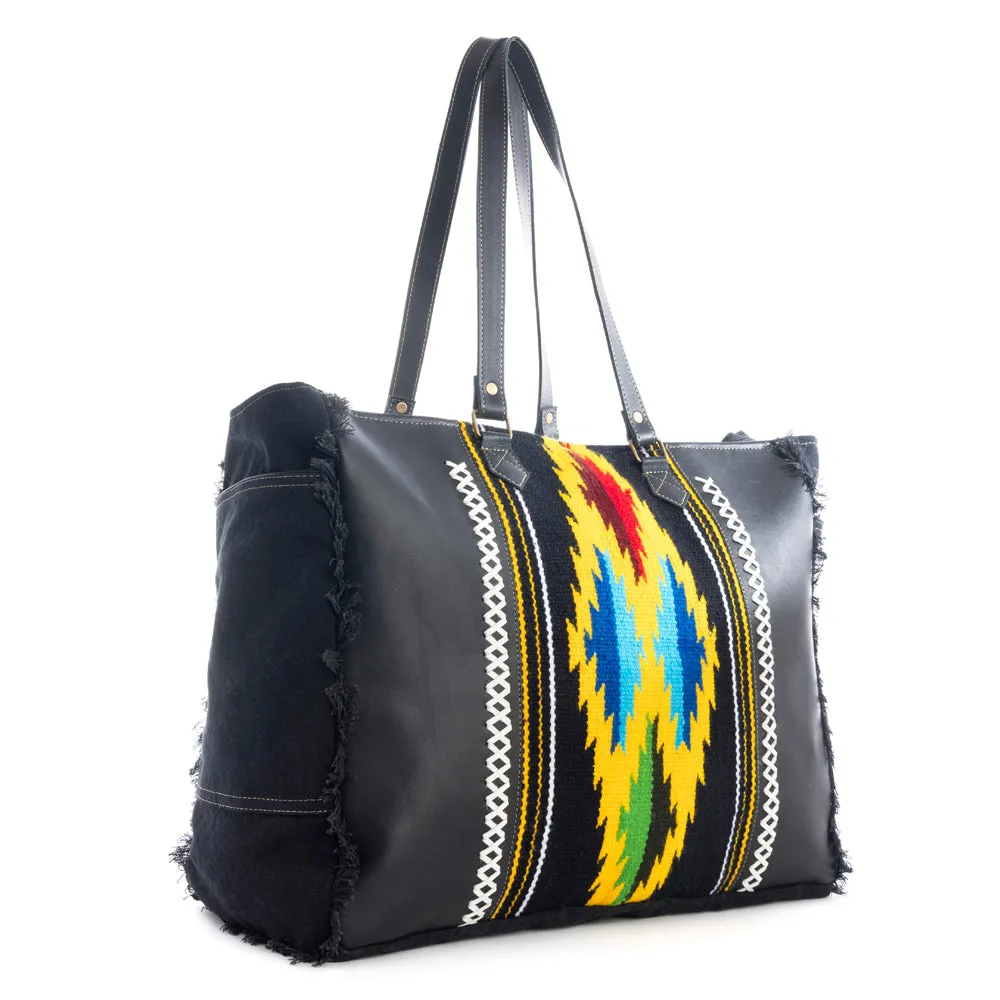 Wagon Trails Weekender Bag in Coal sold by Myra Bag product image thumbnail 2