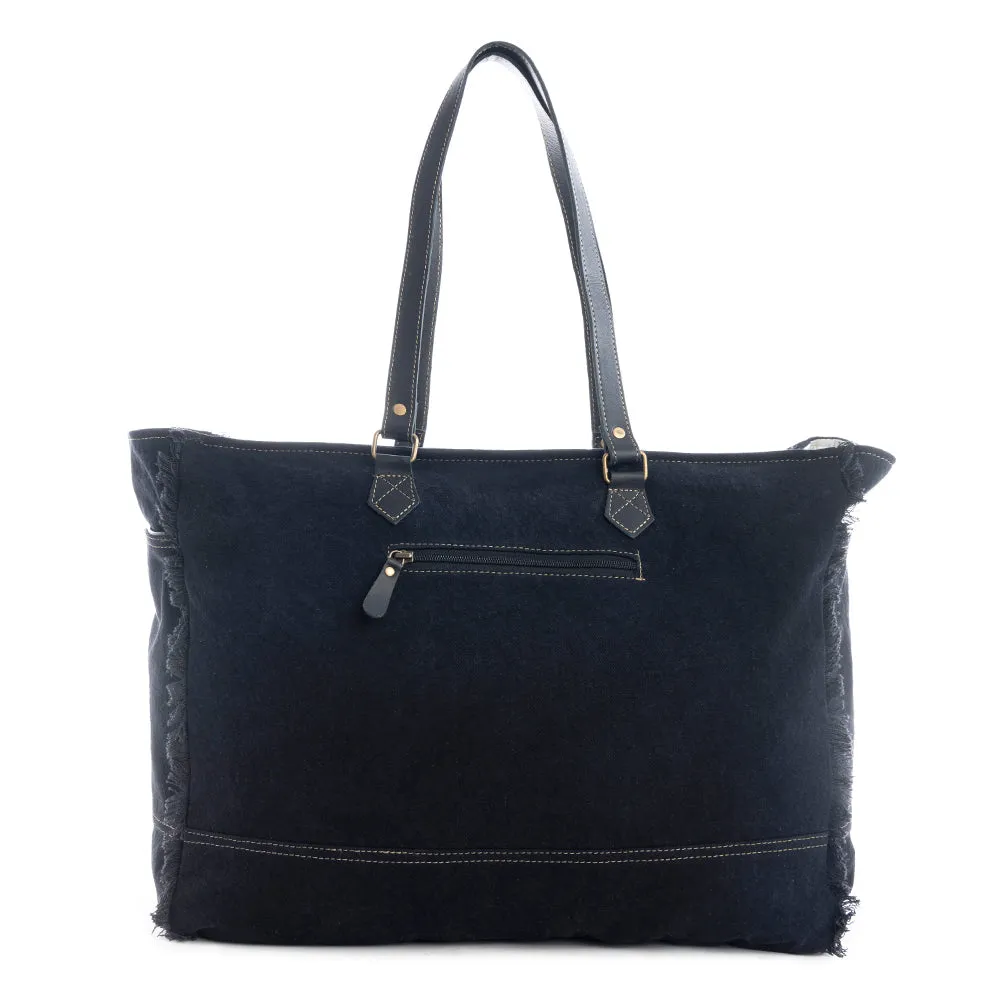 Wagon Trails Weekender Bag in Coal sold by Myra Bag product image thumbnail 3