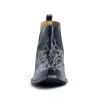La Ponderosa Booties in Ebony sold by Myra Bag