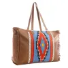 Wagon Trails Weekender Bag in Warm Chocolate sold by Myra Bag