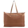 Wagon Trails Weekender Bag in Warm Chocolate sold by Myra Bag