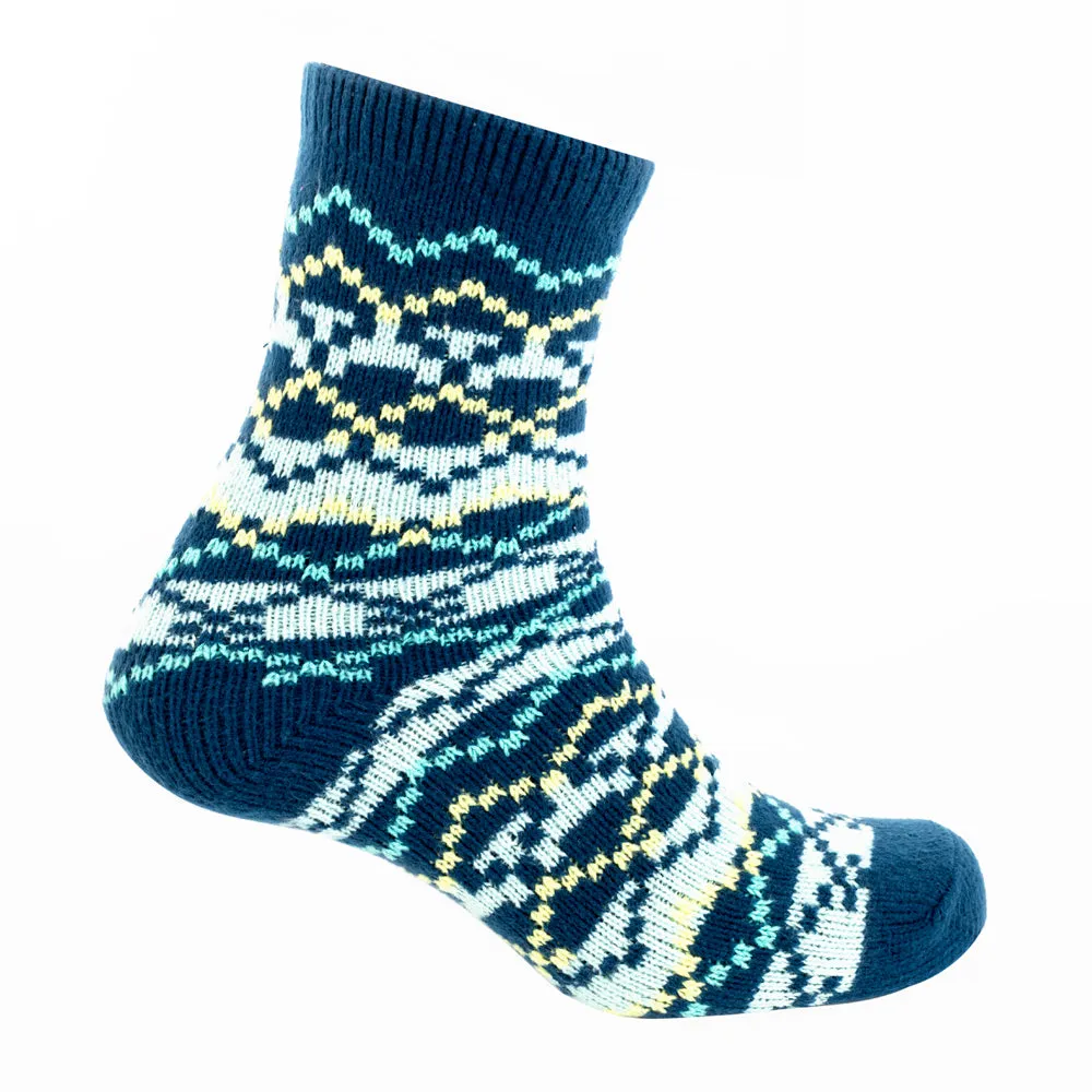Sokker Blue Patterned Socks sold by Myra Bag