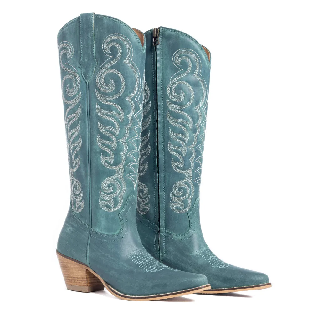 Nalejandra Boots in Deep Turquoise sold by Myra Bag product image thumbnail 3