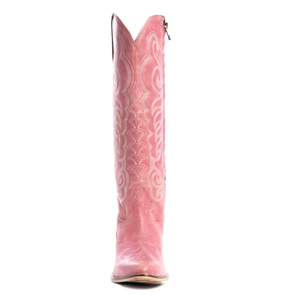 Nalejandra Leather Boots in Pink sold by Myra Bag product image thumbnail 4