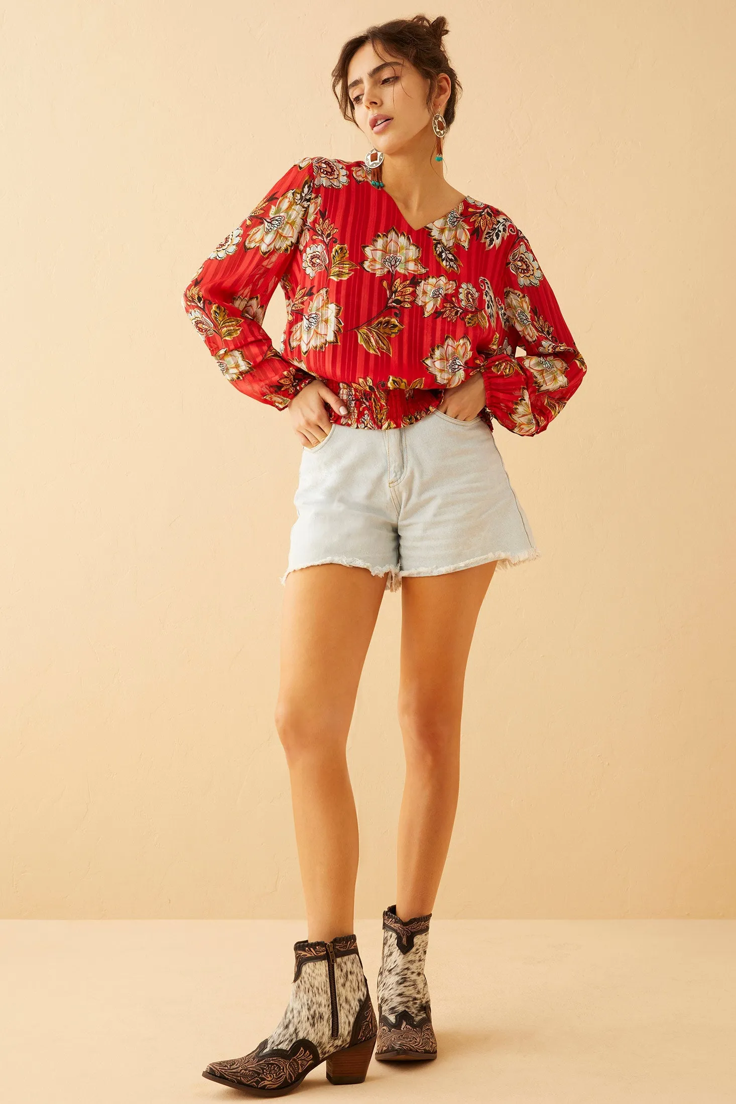 Rylee River Peplum Top sold by Myra Bag product image thumbnail 5