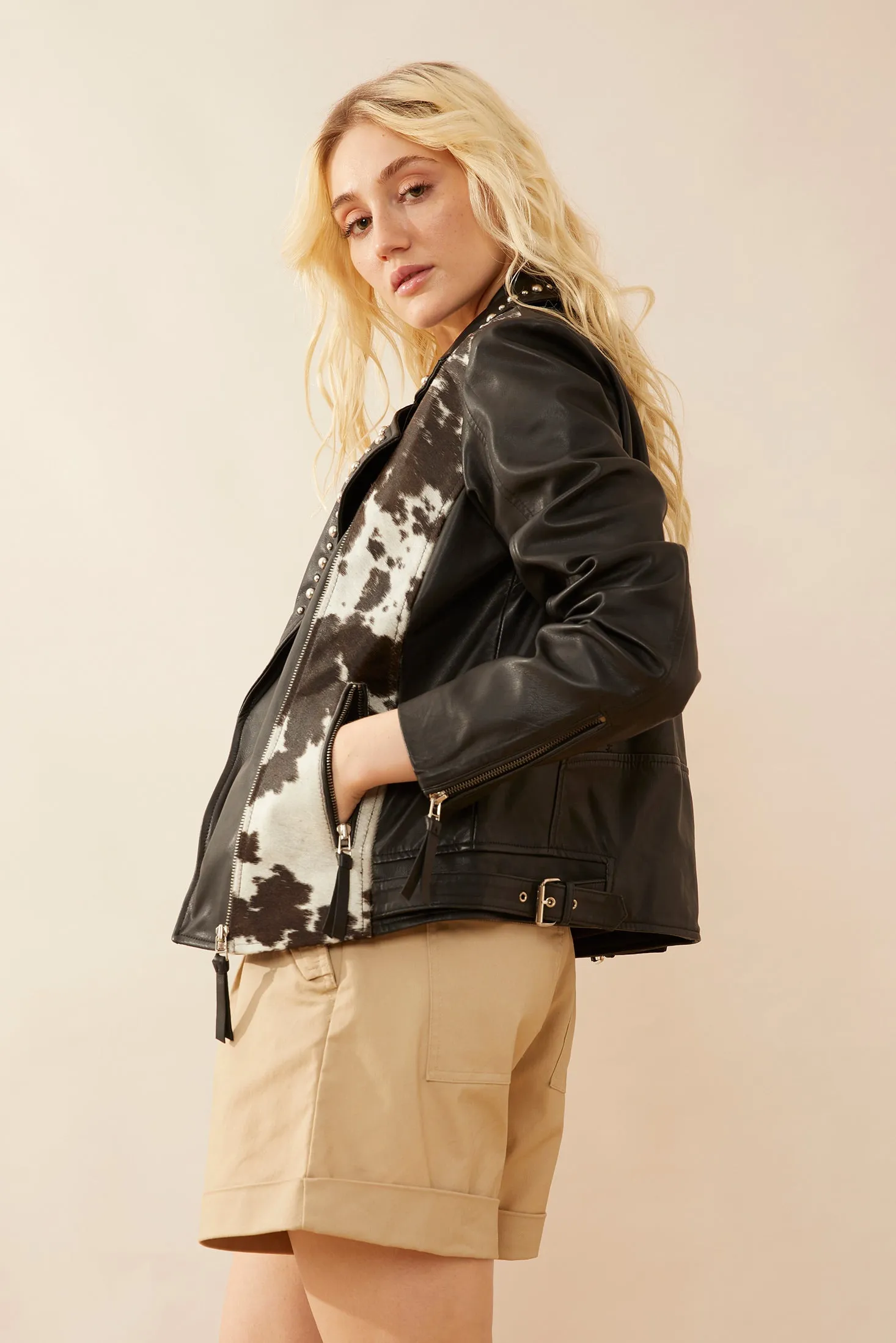 Gretchen Winde Leather Jacket sold by Myra Bag product image thumbnail 2