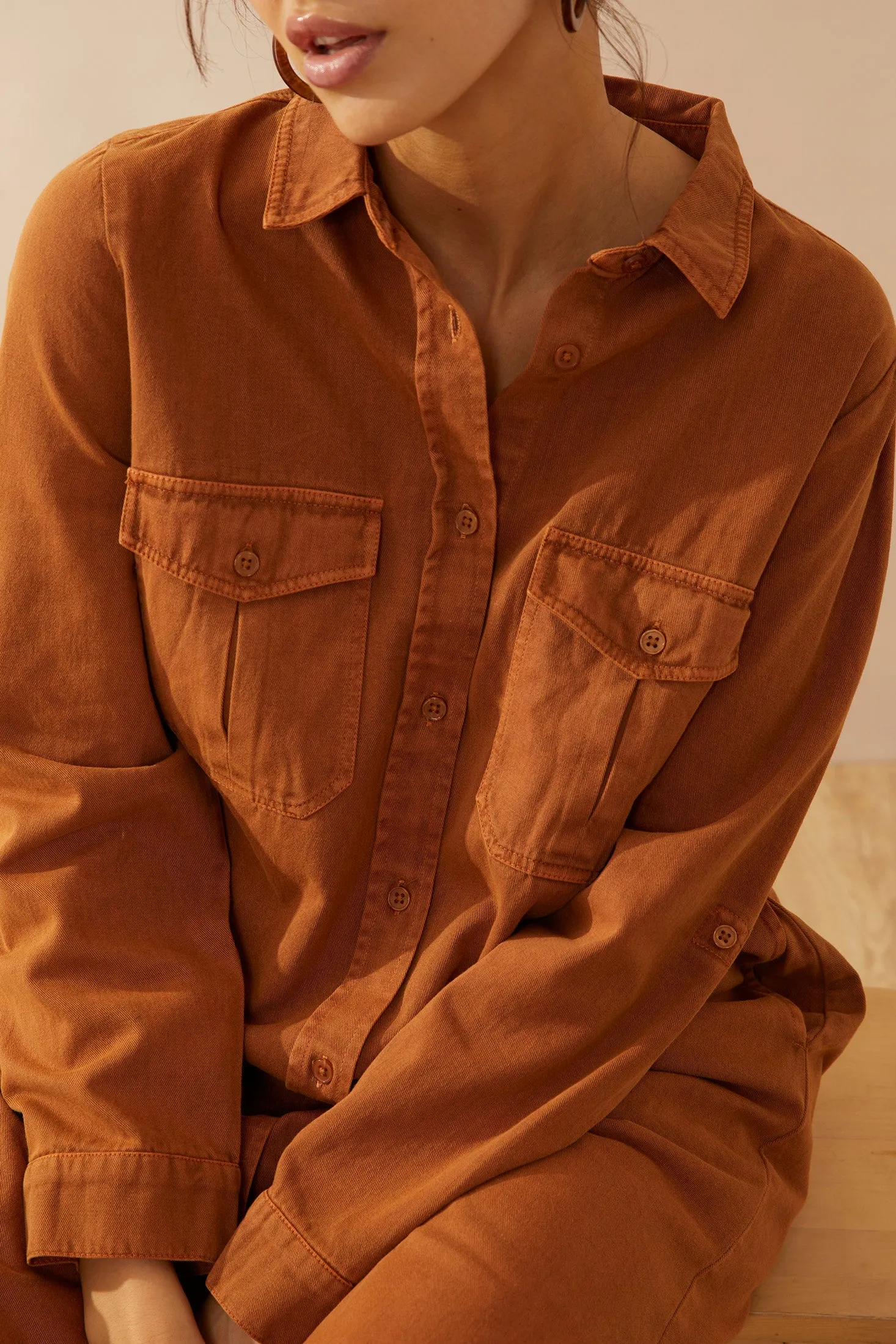 Jaipena Shirt Dress In Golden Sand sold by Myra Bag product image thumbnail 3