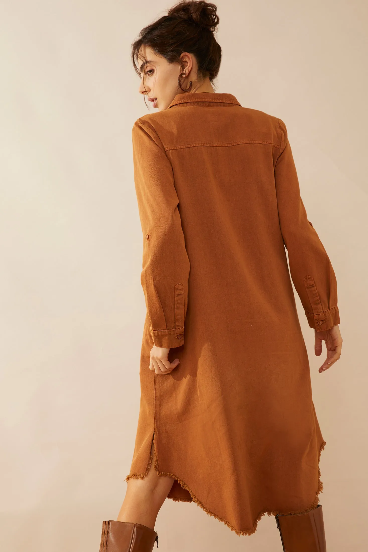 Jaipena Shirt Dress In Golden Sand sold by Myra Bag product image thumbnail 5