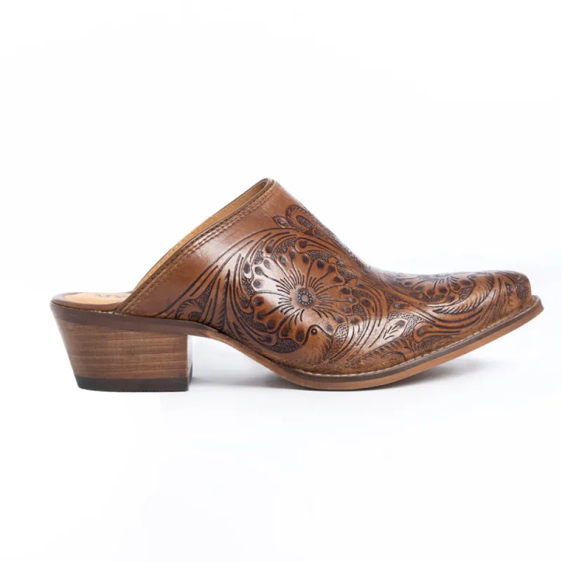 Valeria Hand-tooled Mules sold by Myra Bag