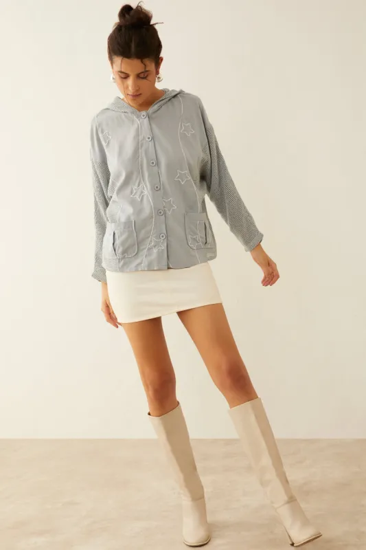 Cloudcroft Sky Hooded Jacket sold by Myra Bag