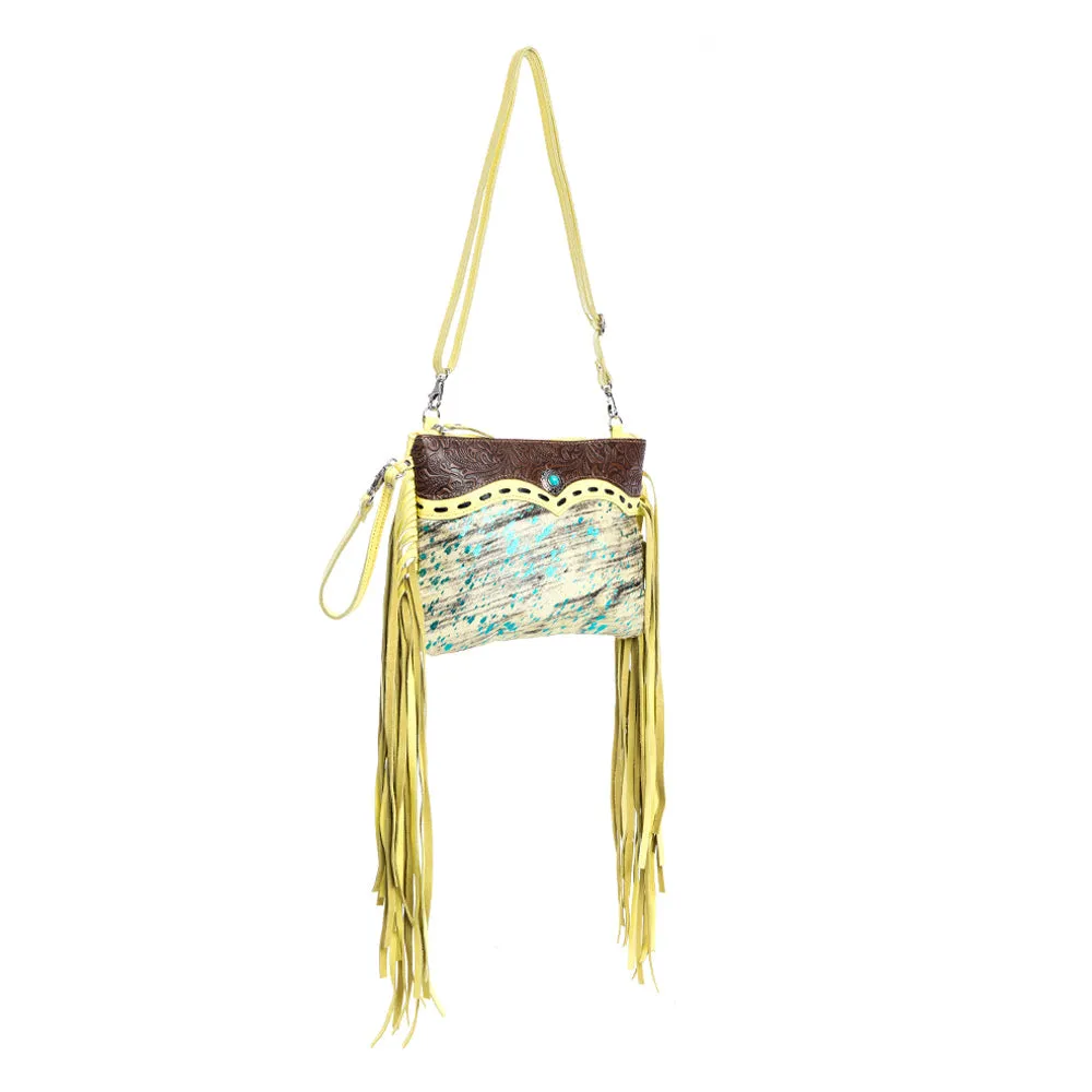 Gold Leather & Hairon Bag sold by Myra Bag product image thumbnail 3