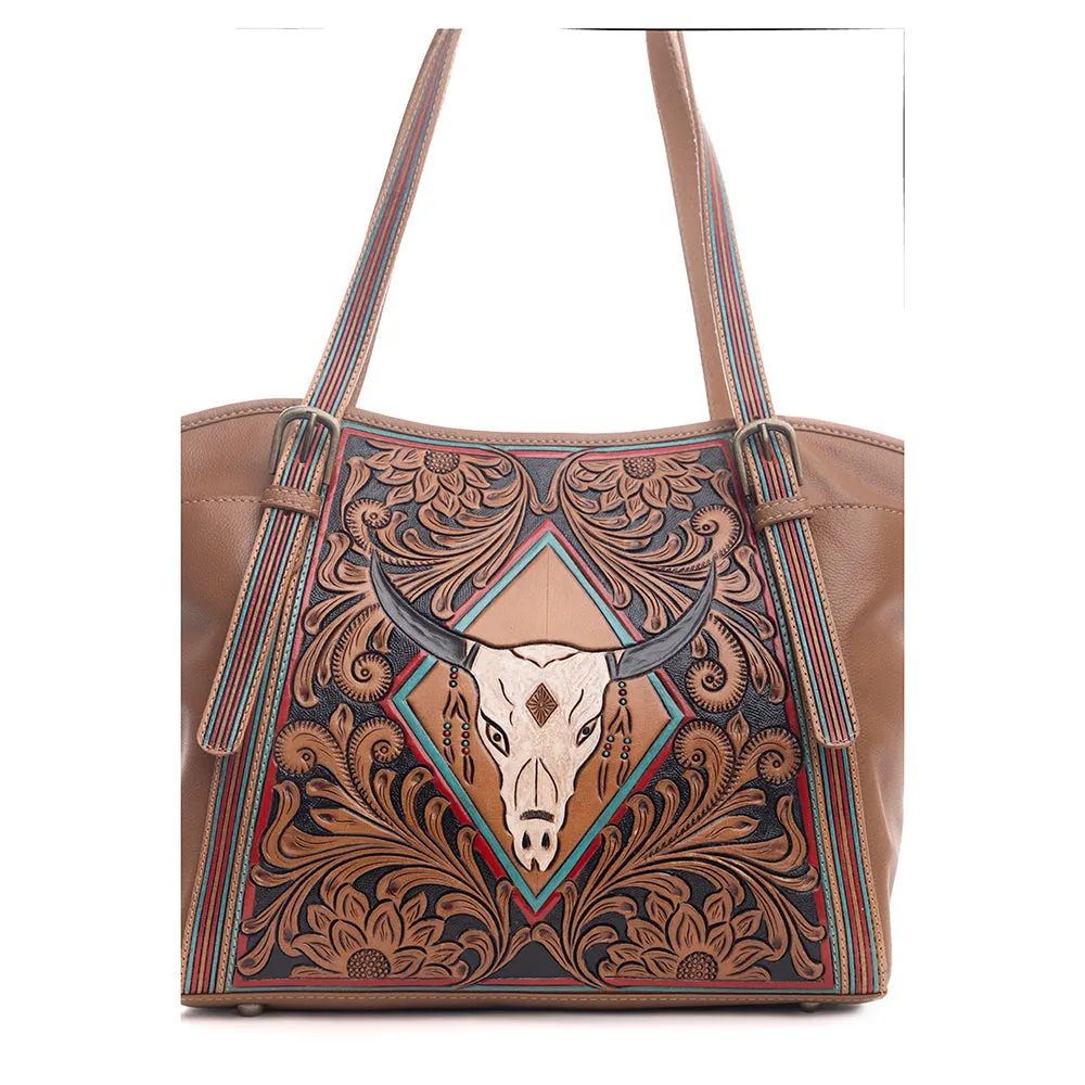 Age of the Steer Hand-Tooled Bag sold by Myra Bag product image thumbnail 3