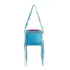 Zunia Leather & Hairon Bag in River Blue sold by Myra Bag