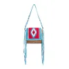 Zunia Leather & Hairon Bag in River Blue sold by Myra Bag