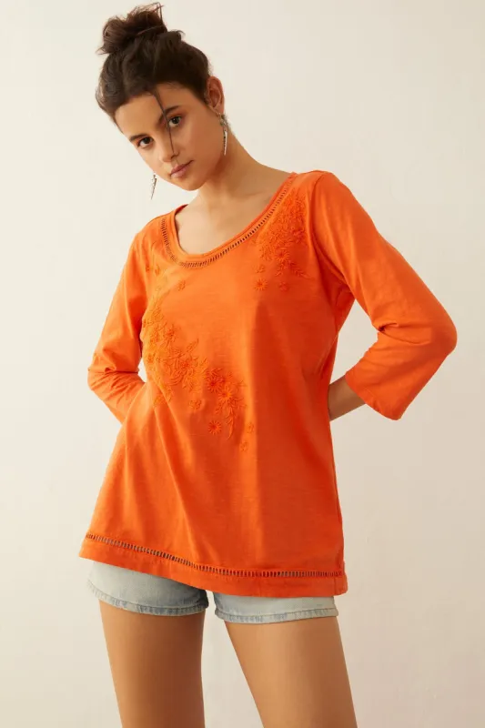 Glorydale Top In Orange sold by Myra Bag