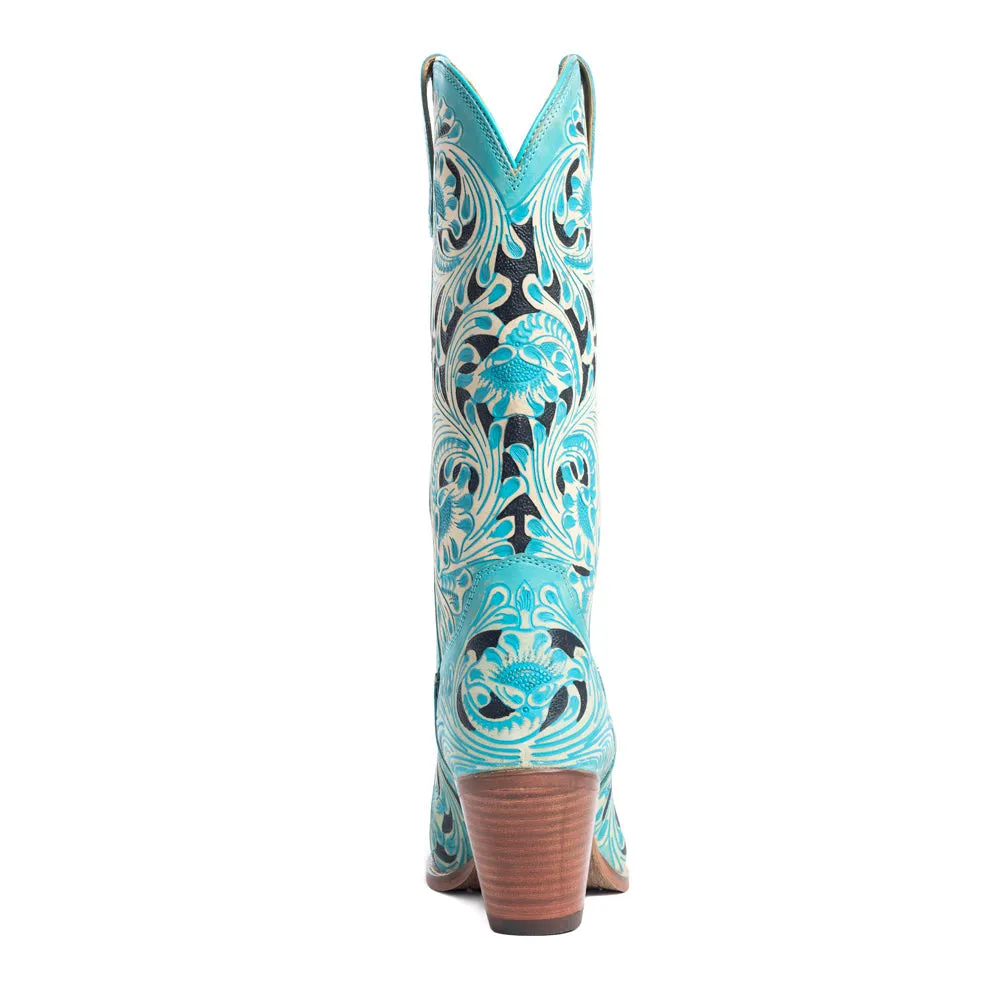 Kasiopeah Hand-tooled Boots in Turquoise sold by Myra Bag product image thumbnail 5