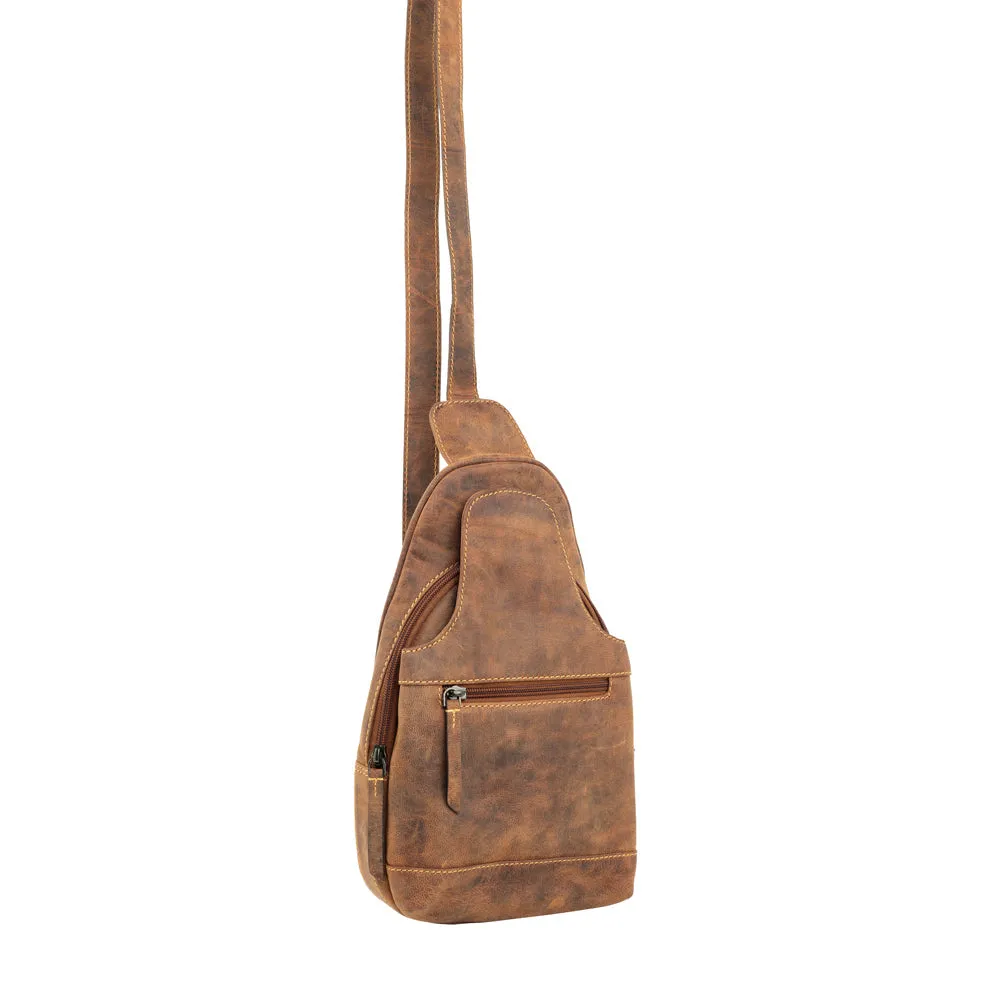 Western Fork Sling Bag in Camel sold by Myra Bag product image thumbnail 3