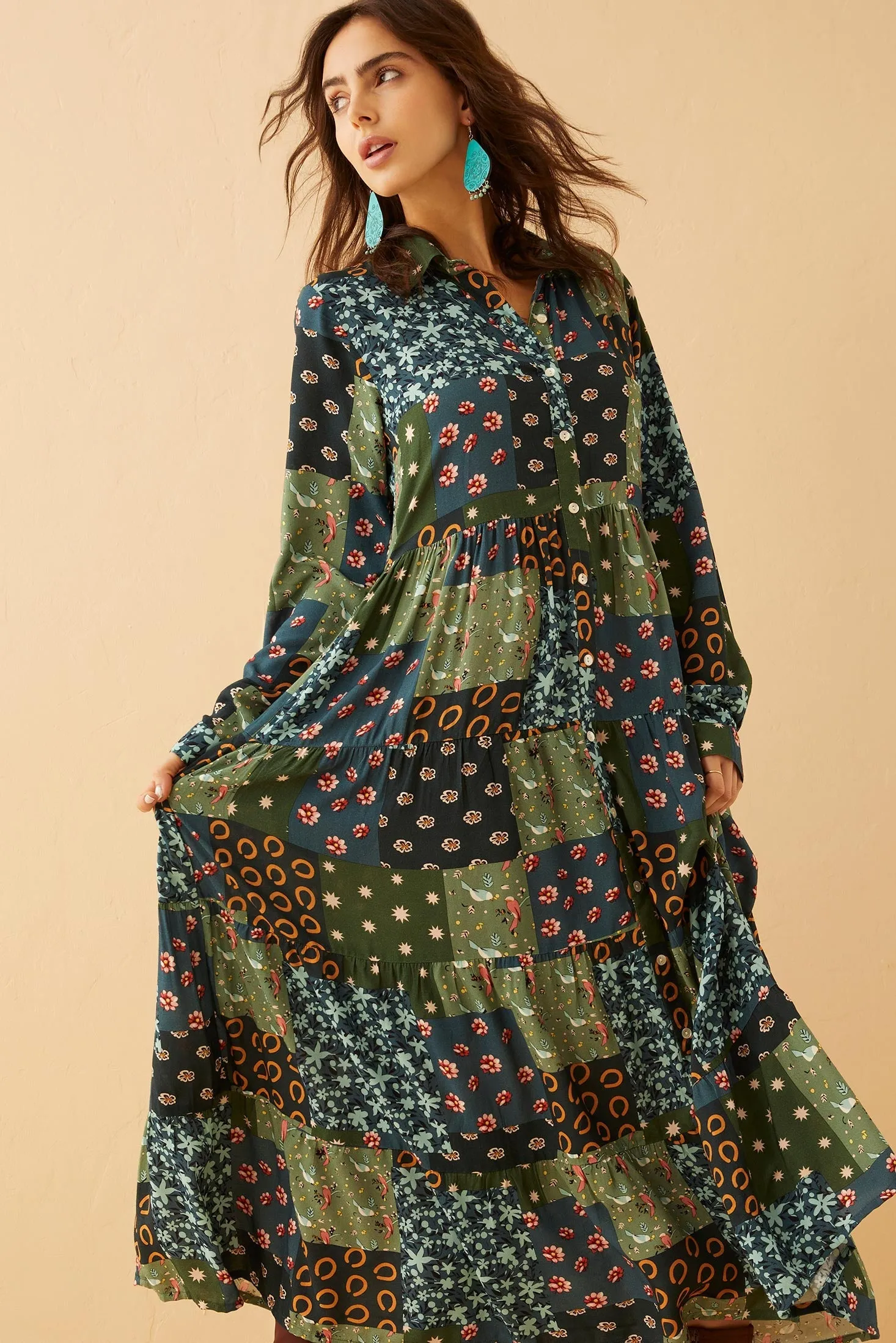 Julianna Colorblock Drop Waist Dress sold by Myra Bag product image thumbnail 2