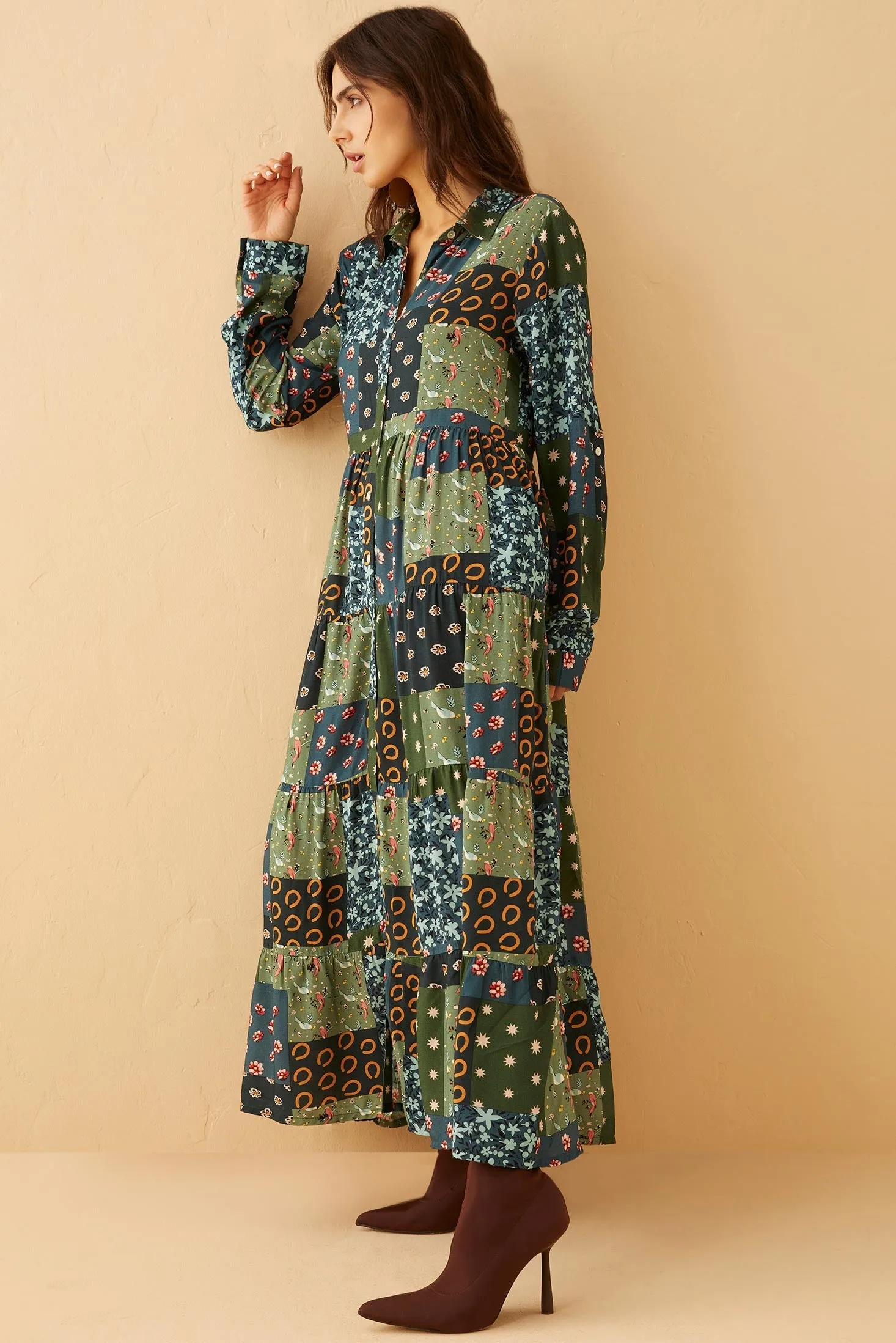 Julianna Colorblock Drop Waist Dress sold by Myra Bag product image thumbnail 3