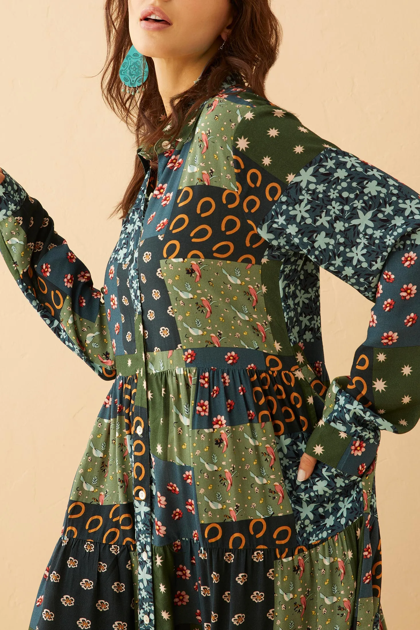 Julianna Colorblock Drop Waist Dress sold by Myra Bag product image thumbnail 4