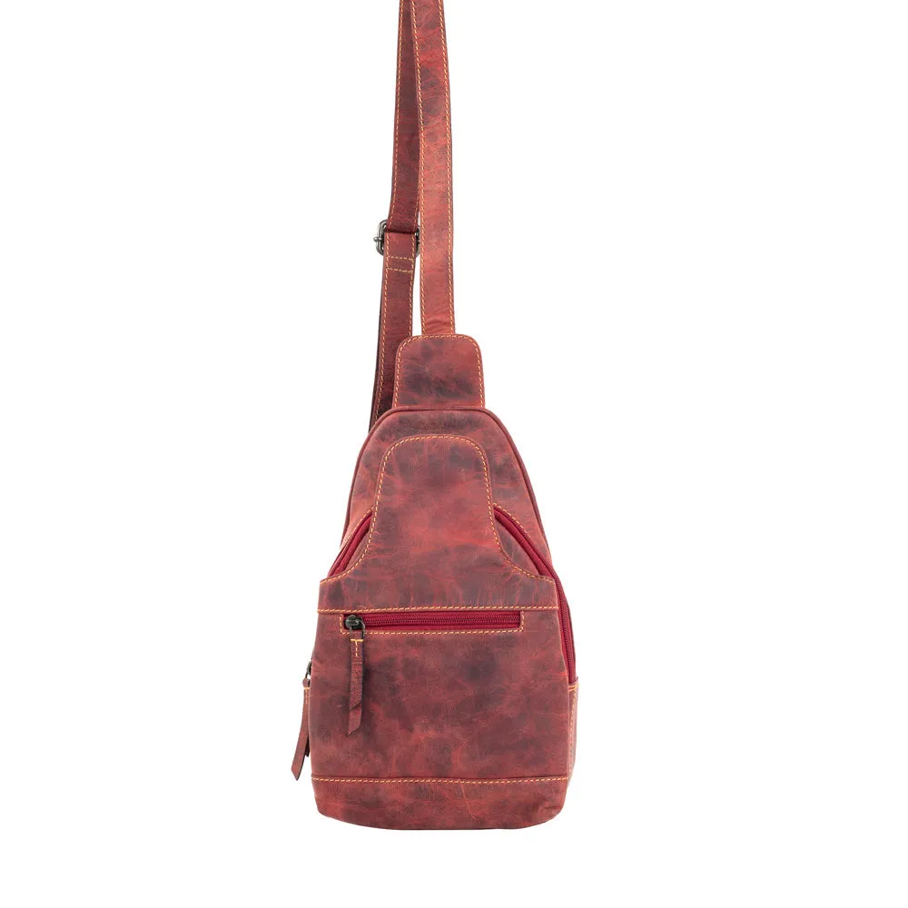 Western Fork Sling Bag in Red Russet sold by Myra Bag product image thumbnail 3