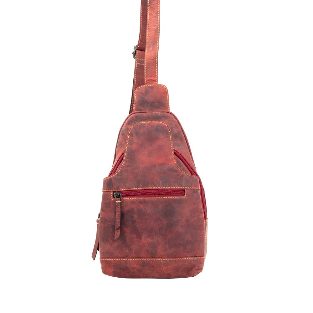 Western Fork Sling Bag in Red Russet sold by Myra Bag product image thumbnail 2