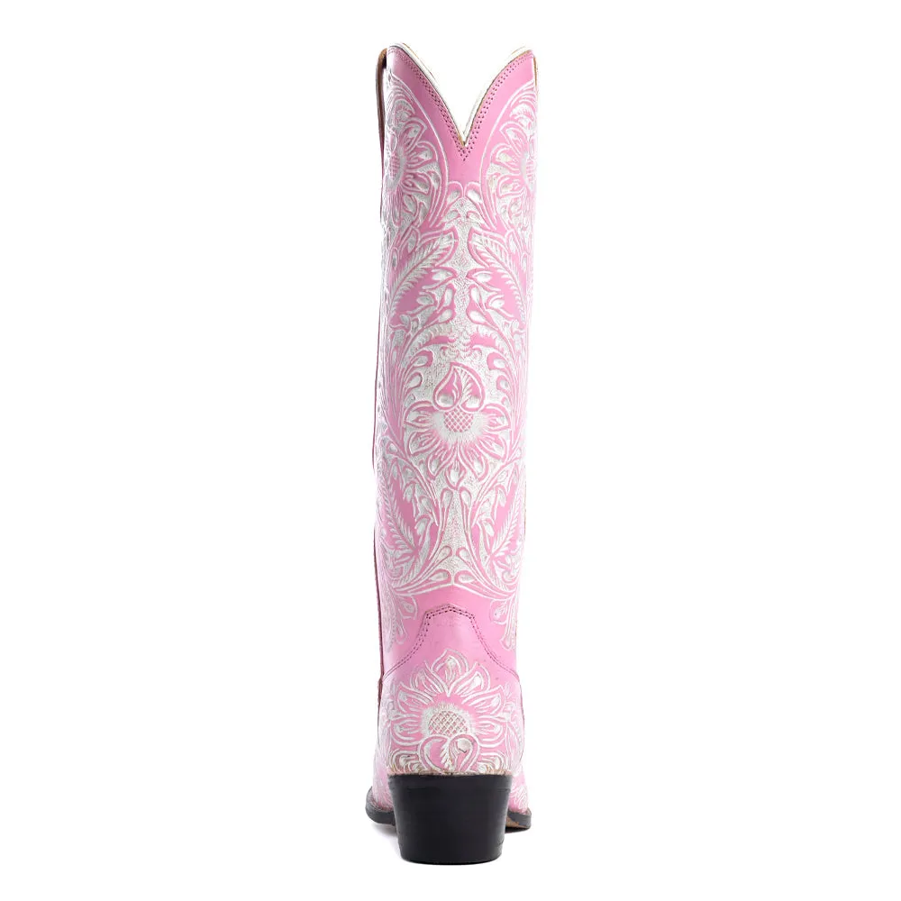 Valentina Trail Hand-tooled Boots in Pink sold by Myra Bag product image thumbnail 5