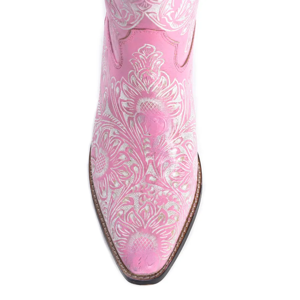 Valentina Trail Hand-tooled Boots in Pink sold by Myra Bag product image thumbnail 4