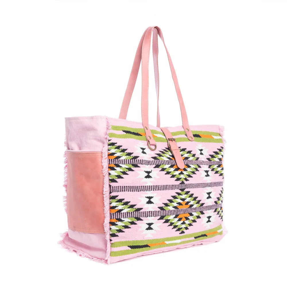 Angel Fire Weekender Bag in Meadow Pink sold by Myra Bag product image thumbnail 2