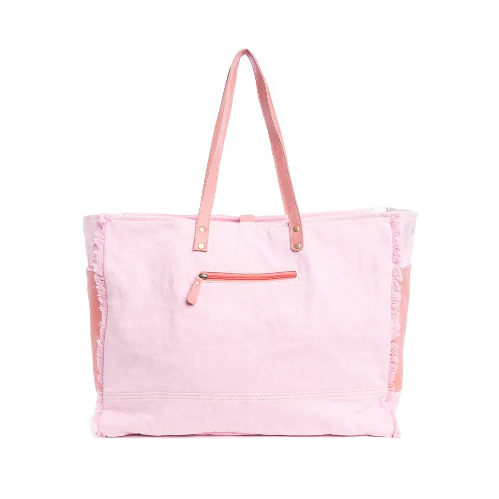 Angel Fire Weekender Bag in Meadow Pink sold by Myra Bag product image thumbnail 3