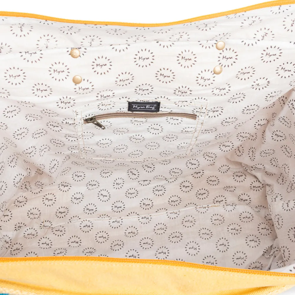 Angel Fire Weekender Bag in Sunrise Yellow sold by Myra Bag product image thumbnail 4