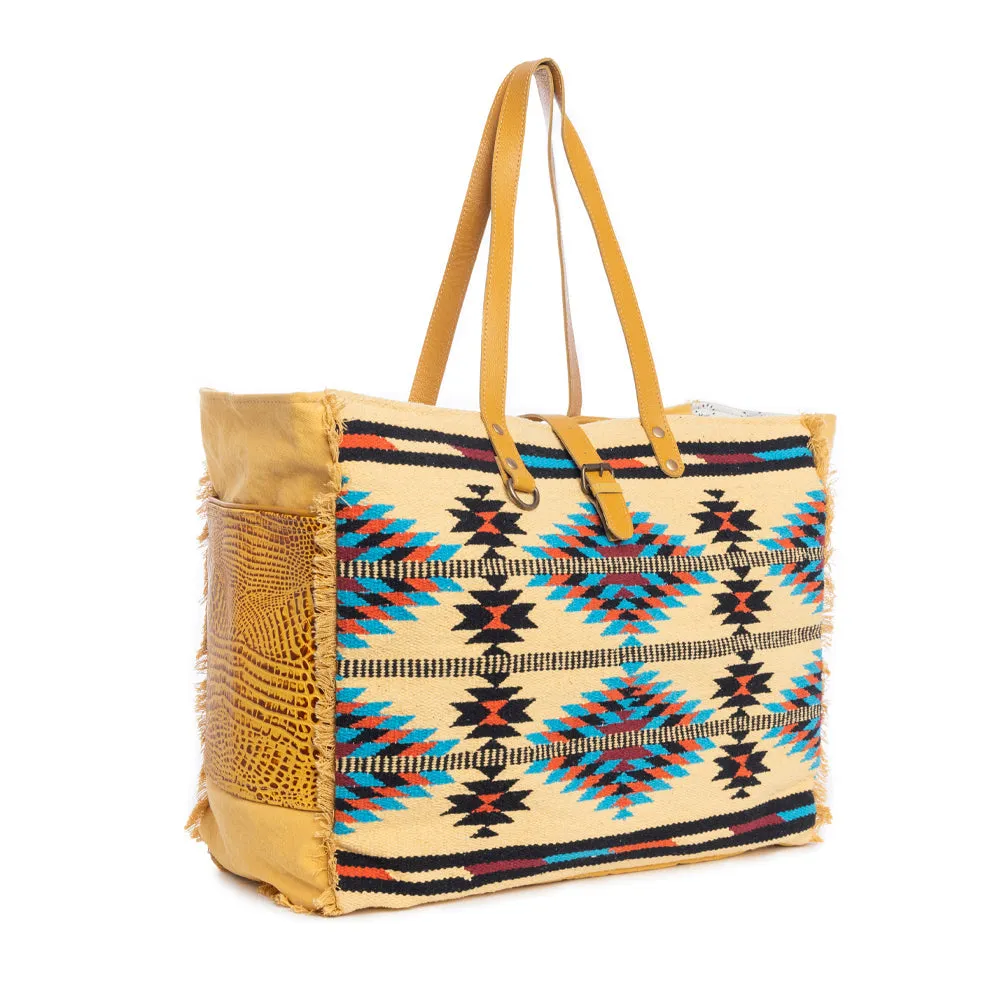 Angel Fire Weekender Bag in Sunrise Yellow sold by Myra Bag product image thumbnail 2