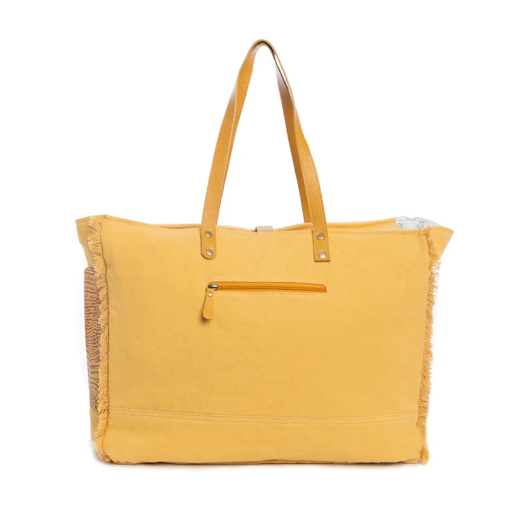 Angel Fire Weekender Bag in Sunrise Yellow sold by Myra Bag product image thumbnail 3