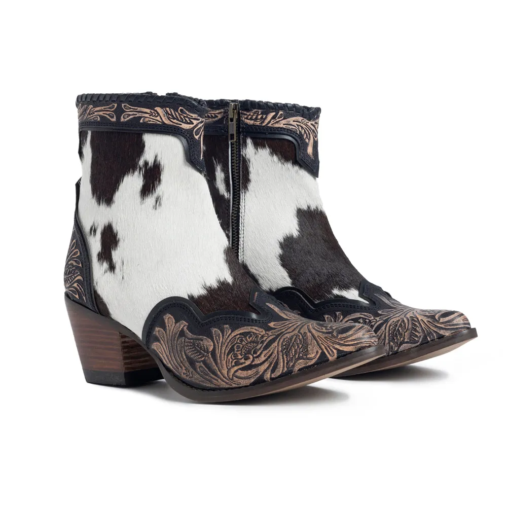 Glennchester Hair-on Hide & Hand-tooled Boots sold by Myra Bag product image thumbnail 3