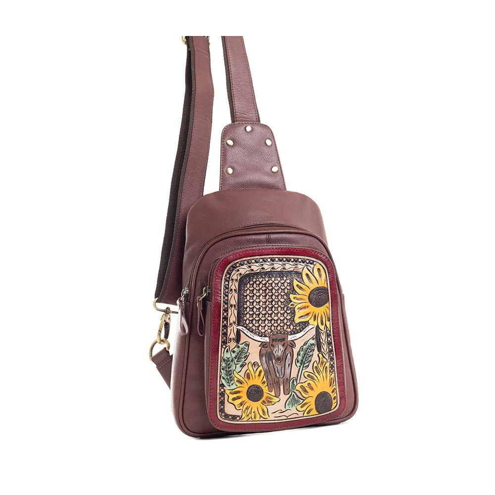 Sunflower Steer Sling Bag sold by Myra Bag product image thumbnail 3