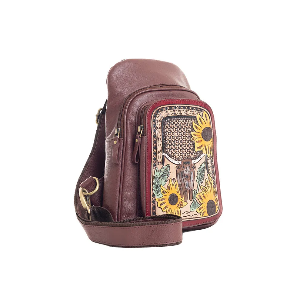 Sunflower Steer Sling Bag sold by Myra Bag product image thumbnail 2