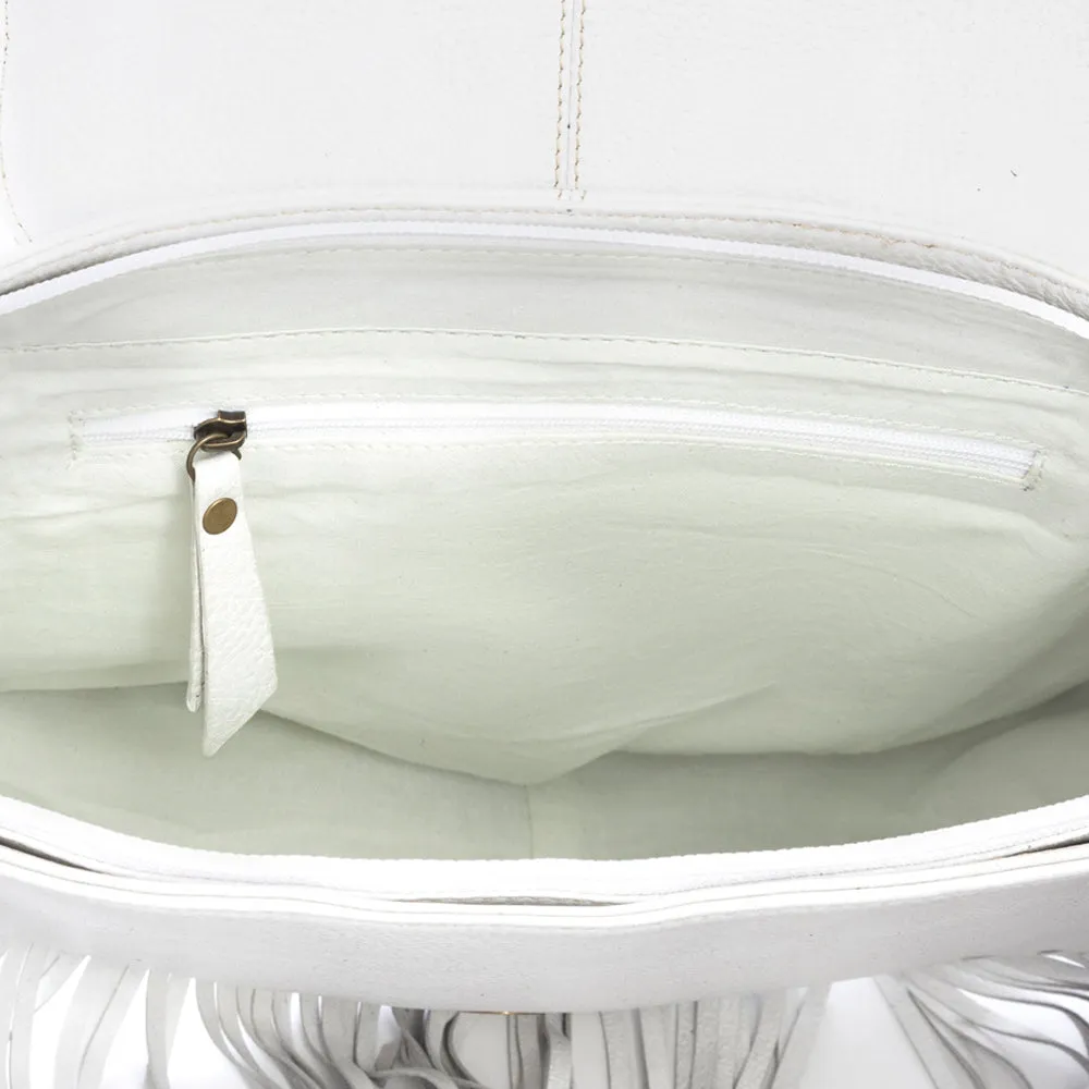 Moonwood Hand-Tooled Bag in White sold by Myra Bag product image thumbnail 5