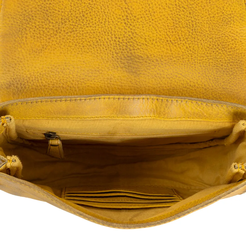 Summerset Vista Leather bag in Sunrise Yellow sold by Myra Bag product image thumbnail 5