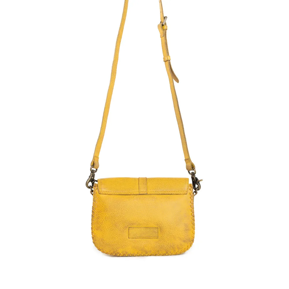 Summerset Vista Leather bag in Sunrise Yellow sold by Myra Bag product image thumbnail 4