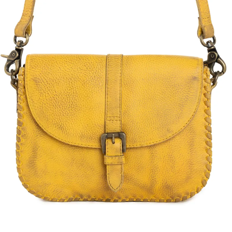 Summerset Vista Leather bag in Sunrise Yellow sold by Myra Bag