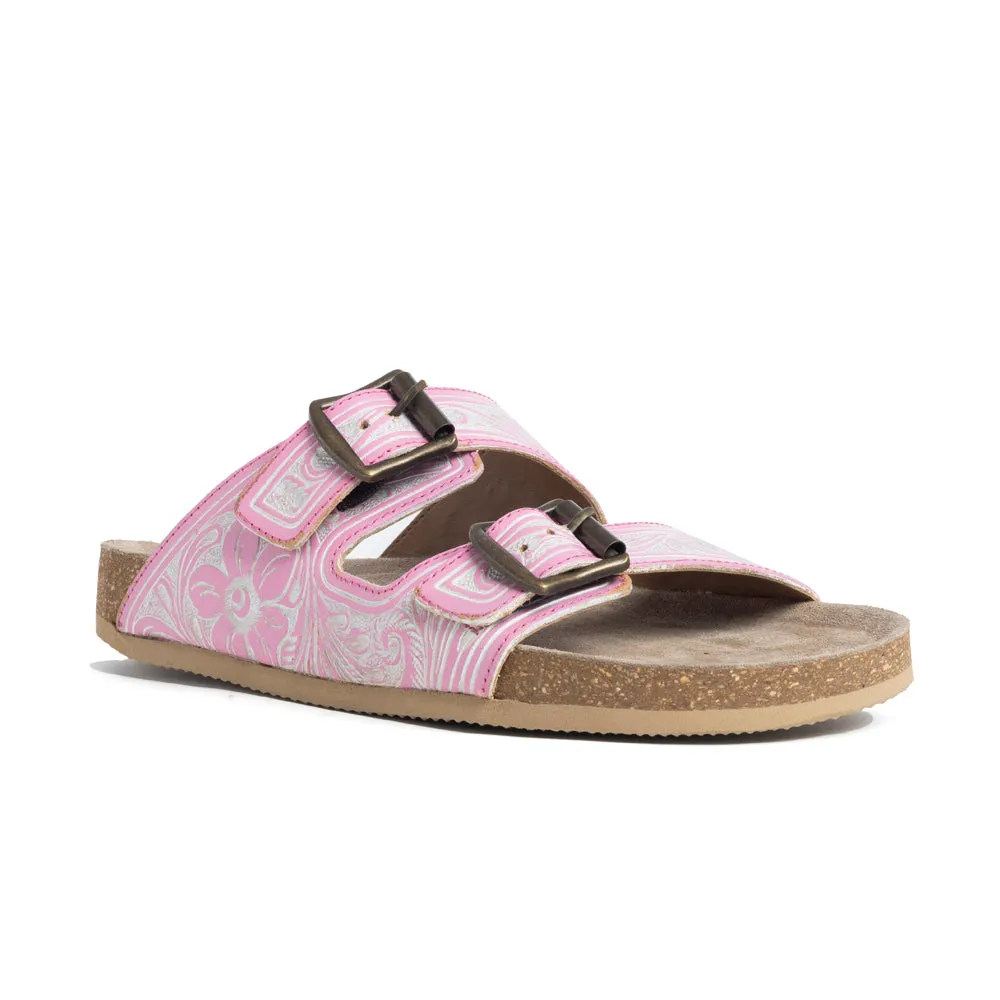 Las Vistas Rosas Hand-tooled Sandals sold by Myra Bag product image thumbnail 2