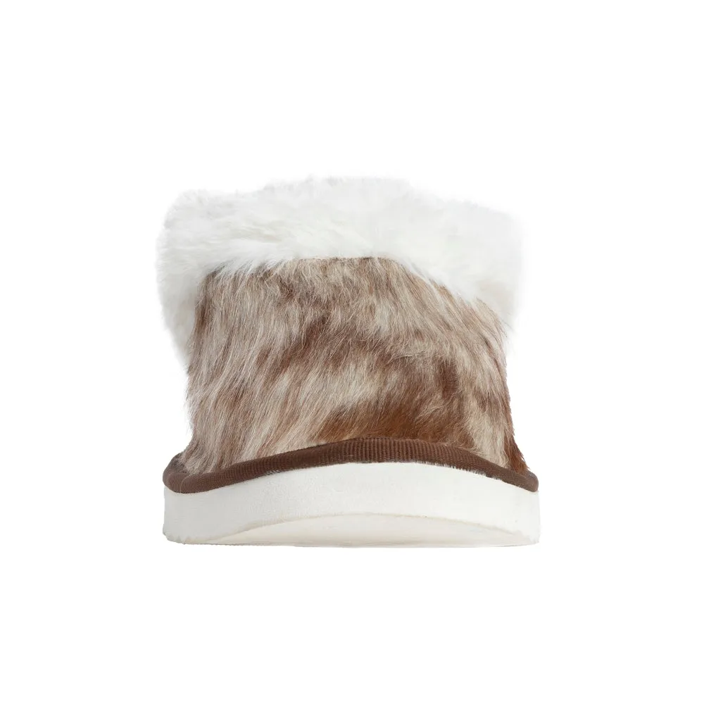 Alamosa Hair-on Hide Lined Slippers in Brown & White sold by Myra Bag product image thumbnail 4