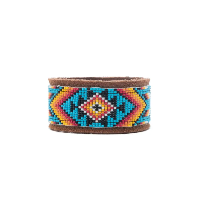 Halina Ridge Leather Cuff Bracelet sold by Myra Bag