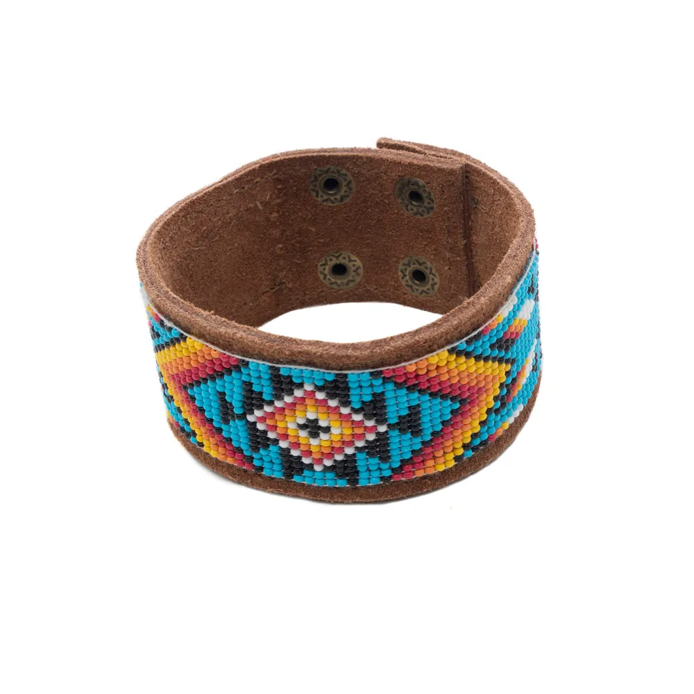 Halina Ridge Leather Cuff Bracelet sold by Myra Bag product image thumbnail 2