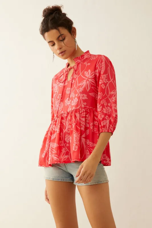 Flora's Realm Peplum Top sold by Myra Bag