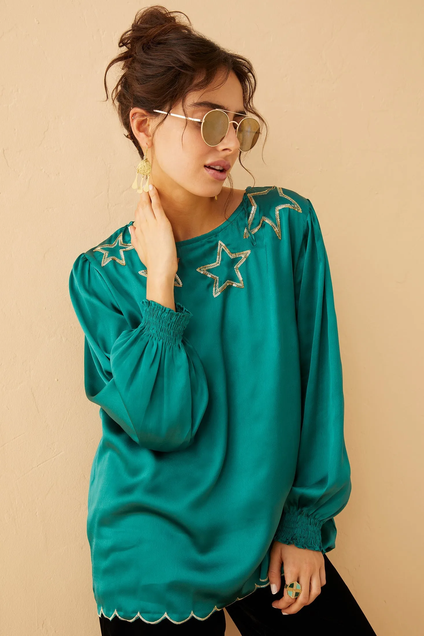 Shooting Stars Scoop Neck Top sold by Myra Bag product image thumbnail 3