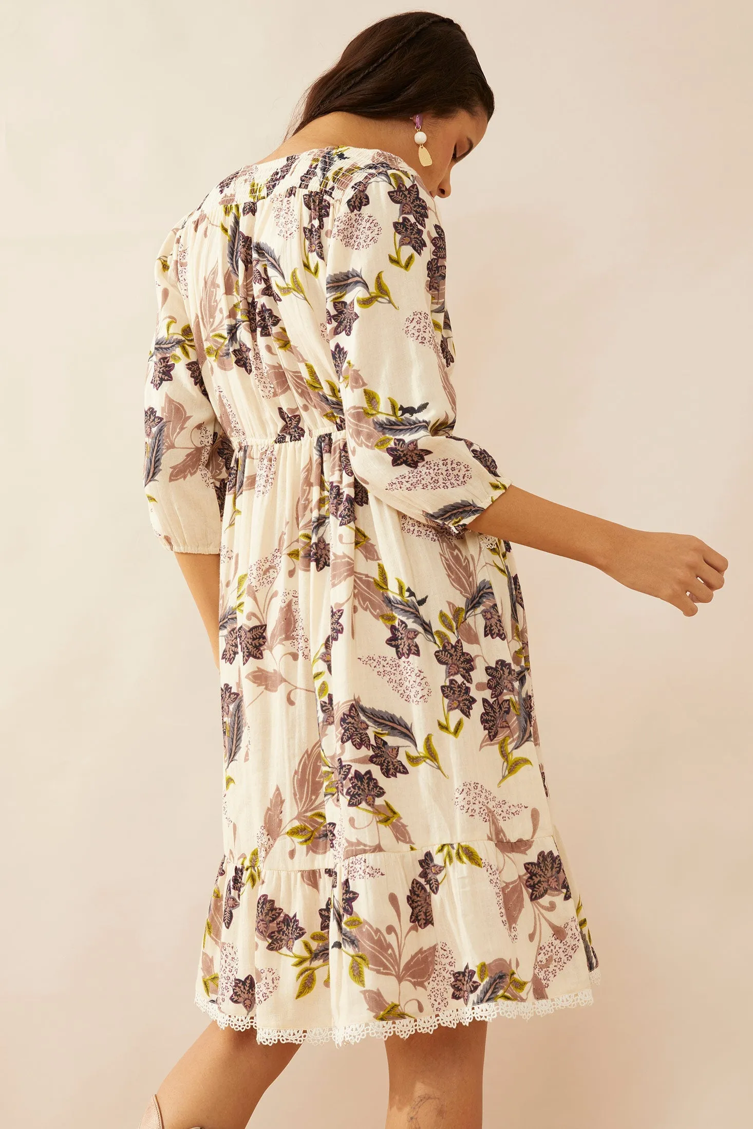 Gracie V-Neck Drop Waist Dress sold by Myra Bag product image thumbnail 4