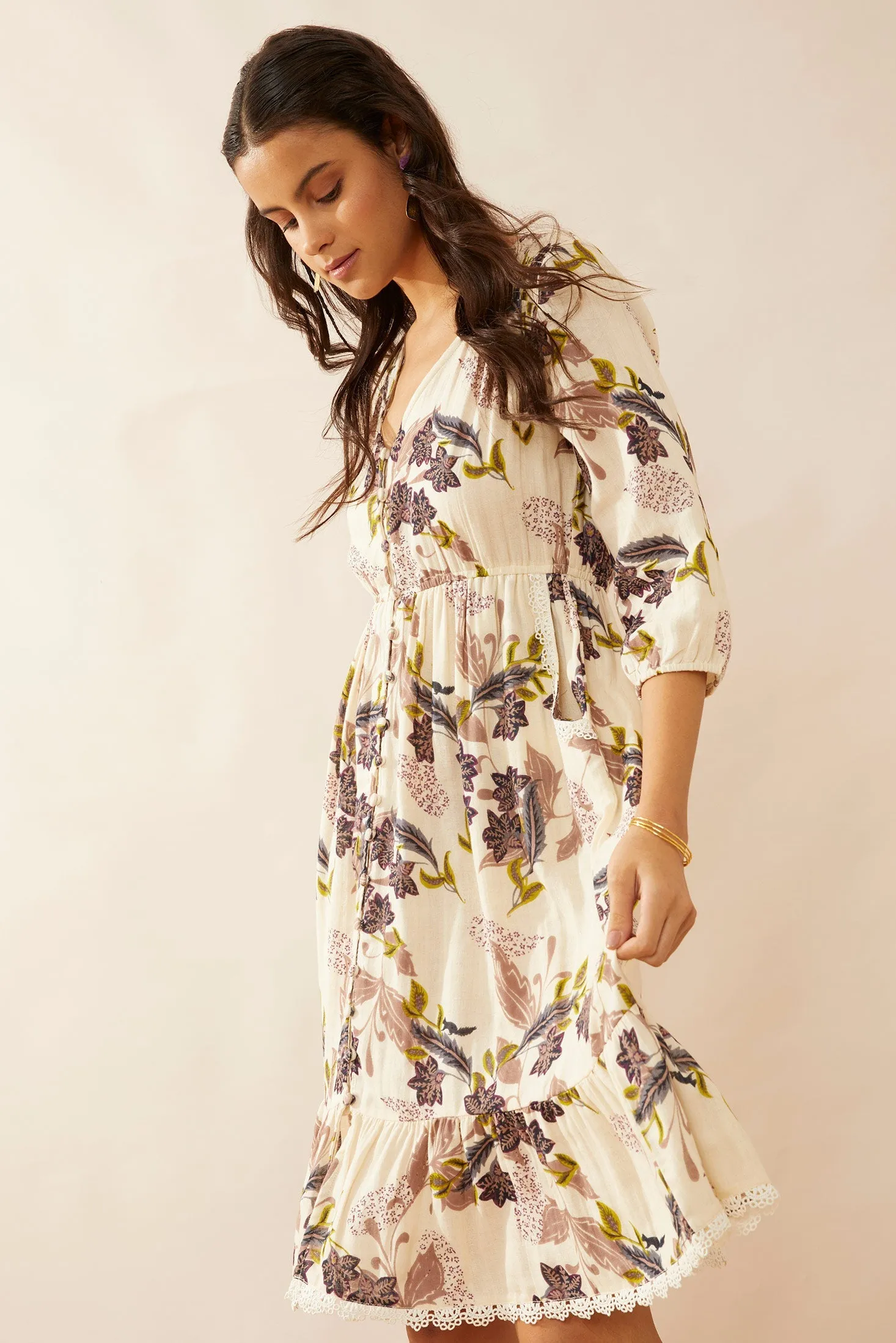 Gracie V-Neck Drop Waist Dress sold by Myra Bag product image thumbnail 2