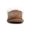 Classic Lined Brown Leather Slippers sold by Myra Bag
