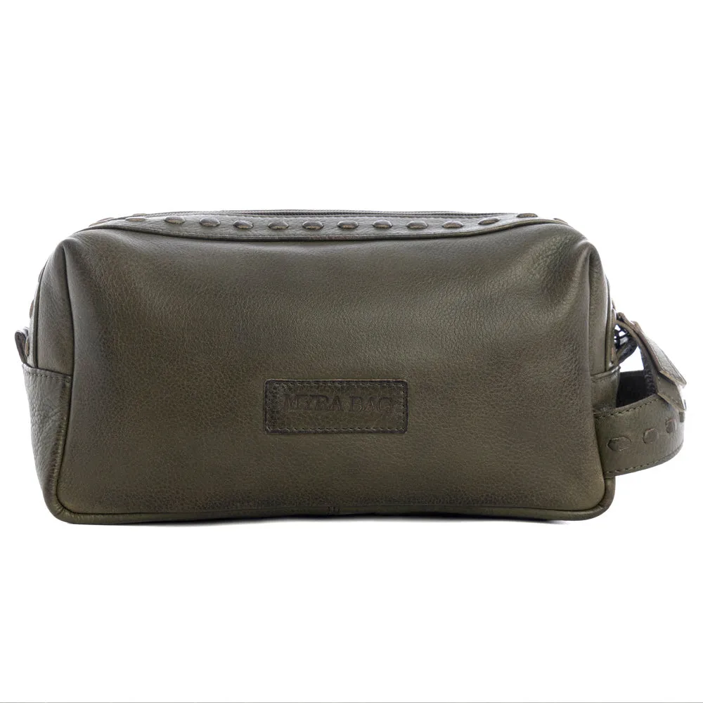 Roff Trail Toiletries Bag in Moss Green sold by Myra Bag